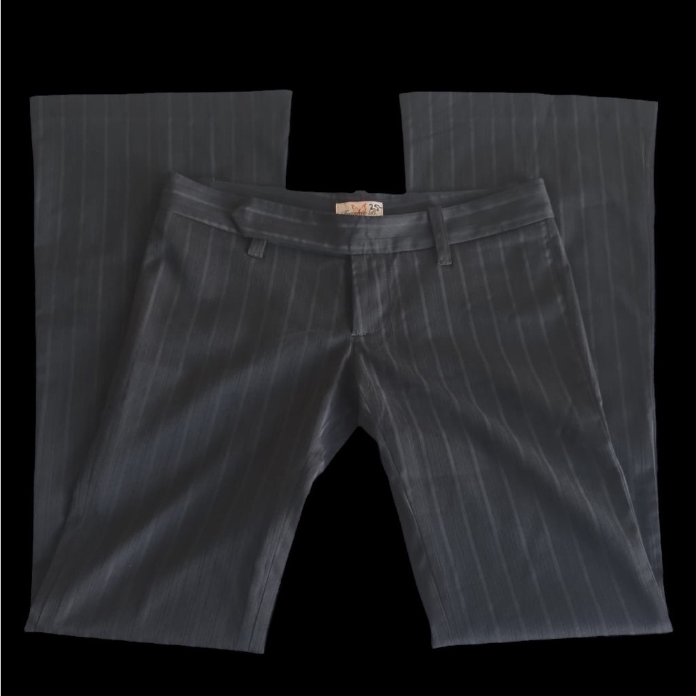 brown pinstripe slacks